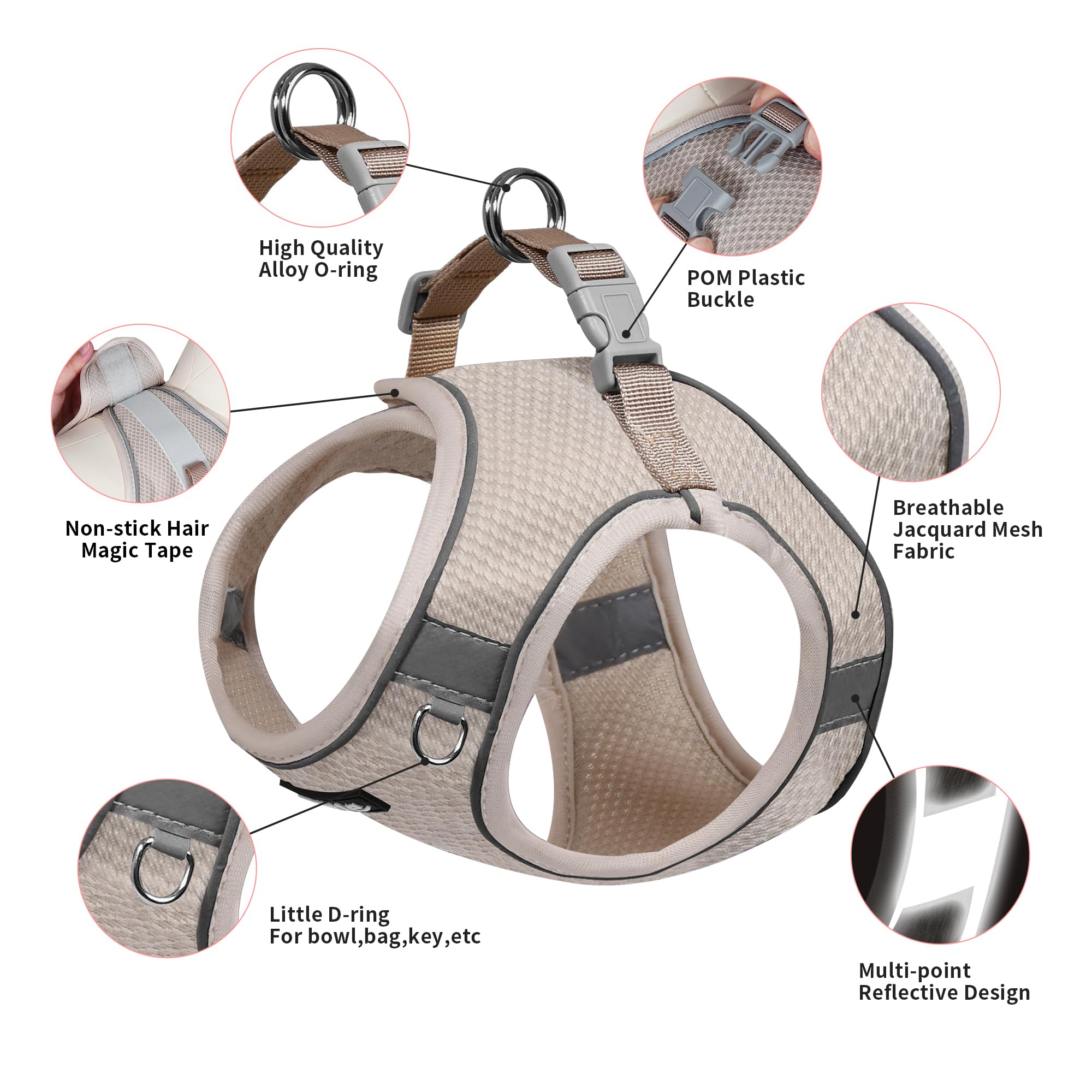 Aiitle Dog Harness And Leash Set, No Pull Step In Puppy Harness With Super Breathable Mesh, Reflective Puppy Essentials For Outd